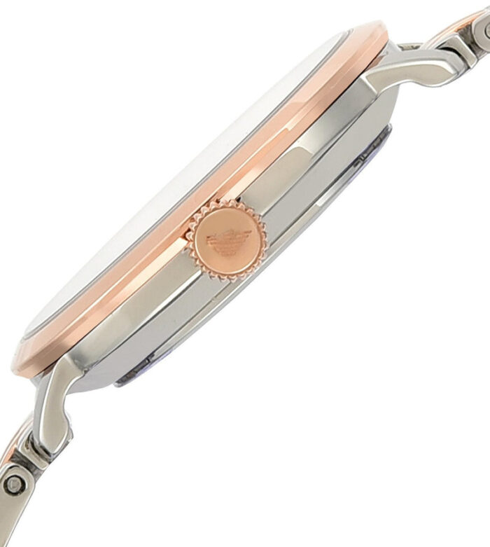 Emporio Armani Modern Slim Analog Mother of Pearl Dial Two Tone Steel Strap Watch For Women - AR11157 - Image 6